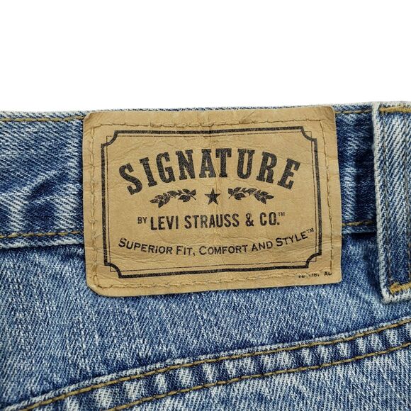 Vtg Levis Relaxed Straight Leg Jeans 33x28* Men Blue Spots Baggy Y2K 90s Grunge - Picture 5 of 12